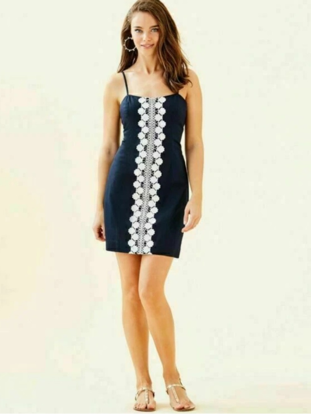 LILLY PULITZER TRUE NAVY SHELLI STRECH SHIFT DRESS